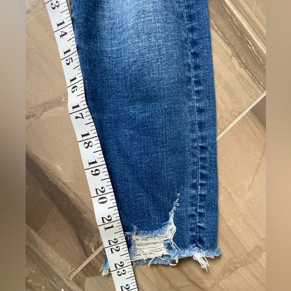 Abercrombie & Fitch super skinny high rise button fly frayed raw hem jeans Sz 26 - Picture 7 of 8